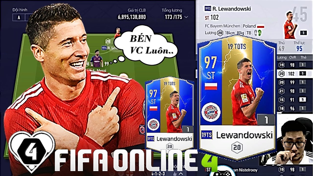 FIFA Online 4 | Trải Nghiệm Lần Đầu Với " SÁT THỦ " Robert Lewandowski 19TOTS & Đồng Bọn
