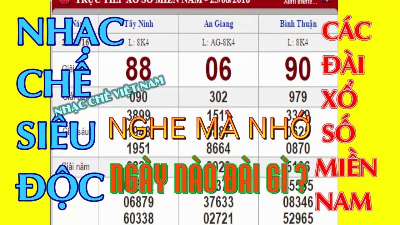 nhạc chế | CÁC ĐÀI XỔ SỐ MIỀN NAM | NGHE MÀ NHỚ NGÀY NÀO SỔ ĐÀI GÌ-SIÊU ĐỘC.