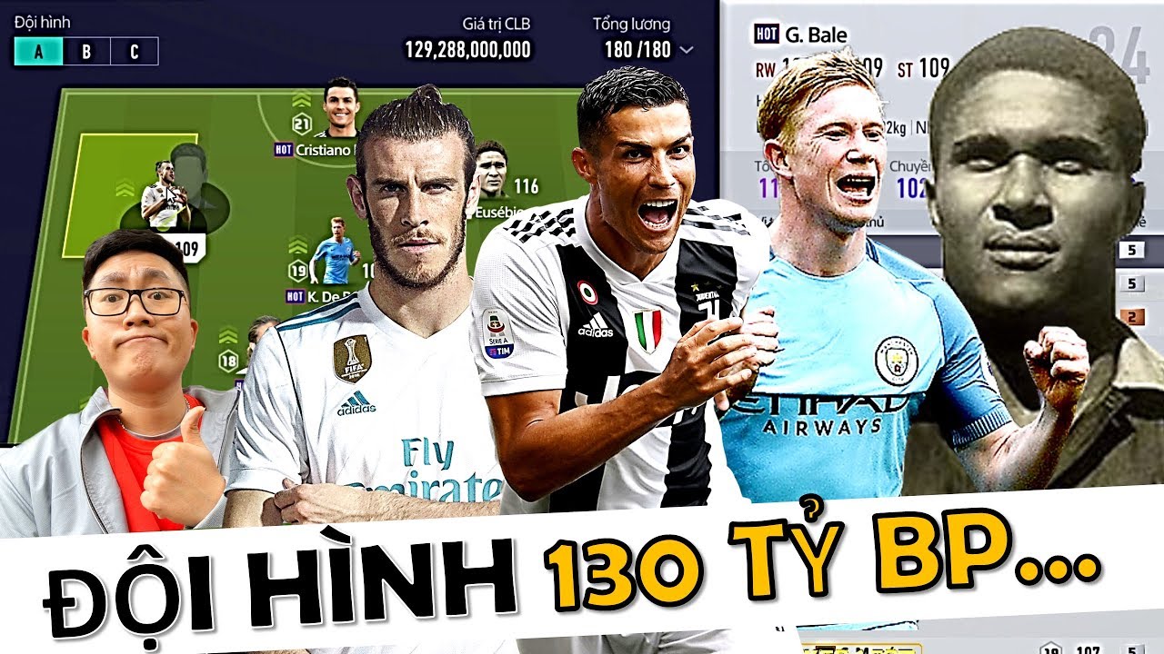 I Love Trải Nghiệm Dàn Team 130 Tỷ +5 Với Tam Tấu Ronaldo HOT, Bale HOT & EUSEBIO ICON