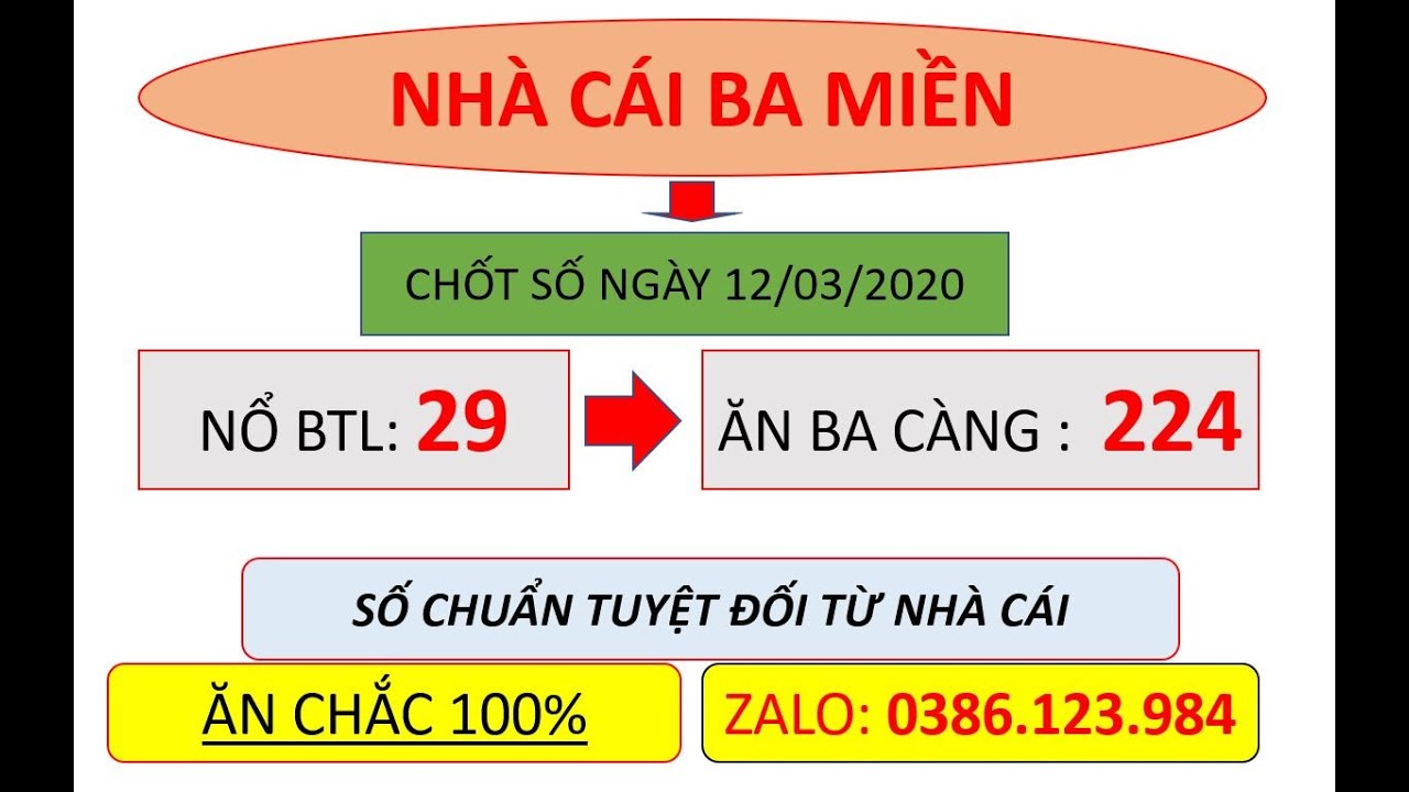 NHÀ CÁI BA MIỀN – NỔ RỰC RỠ LÔ VÀ ĐỀ NGÀY 12.03.2020 – SOI CẦU THĂNG LONG – CO SỐ GÌ ĐÂY-THÁNH LÔ