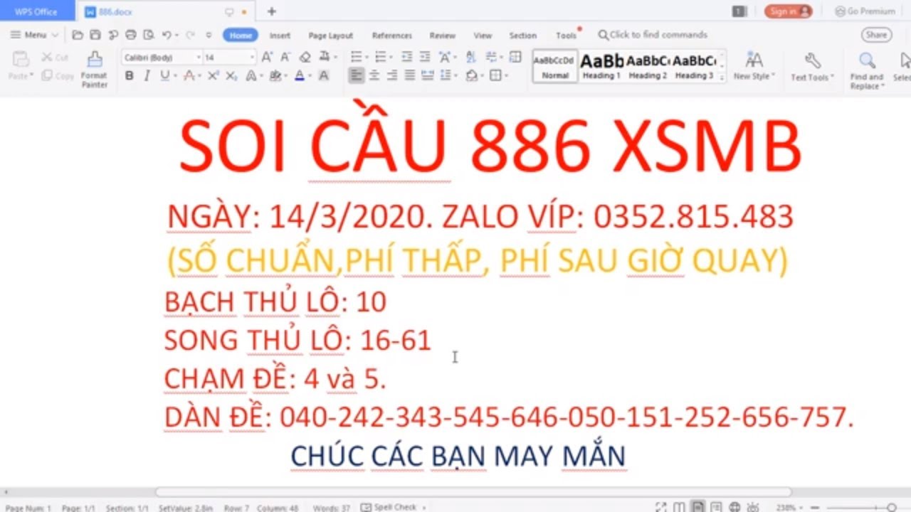 SOI CẦU 886 XSMB 15/3, ĂN ĐỀ 15, TRÚNG BTL 10, STL 16-61.