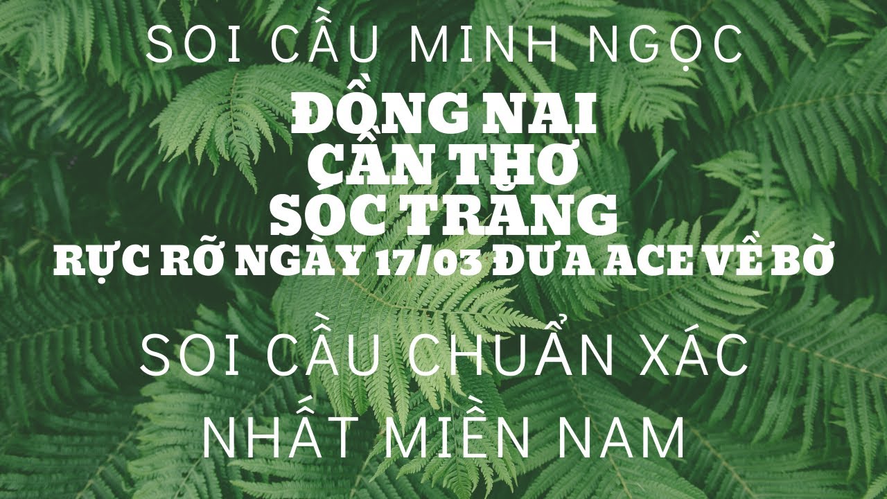 Soi Cầu Minh Ngọc Ngày 18 tháng 03 ||soi cầu miền nam|soi cầu đồng nai|soi cầu cần thơ|soi cầu xsmn|