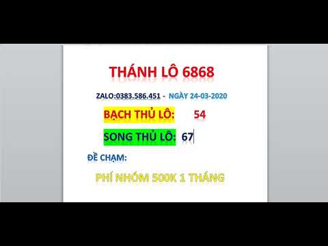 Soi cau 7777 ngày 24/3/2020 chơi là ăn.thánh lô 6868