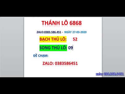 Soi cau 7777 ngày 27/3/2020 chơi là ăn.thánh lô 6868