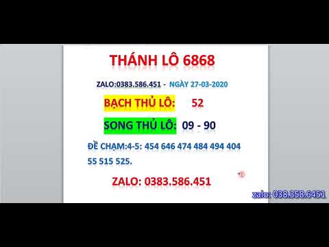 THÁNH LÔ 6868_chốt số ngày 28-03-2020_soi cầu xsmb