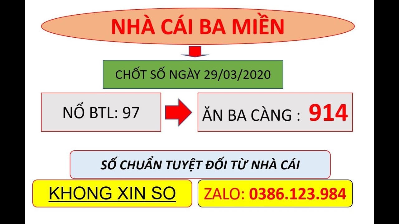 NHÀ CÁI BA MIỀN – NỔ RỰC RỠ LÔ VÀ ĐỀ NGÀY 29.03.2020 – SOI CẦU THĂNG LONG – CO SỐ GÌ ĐÂY, xsmn